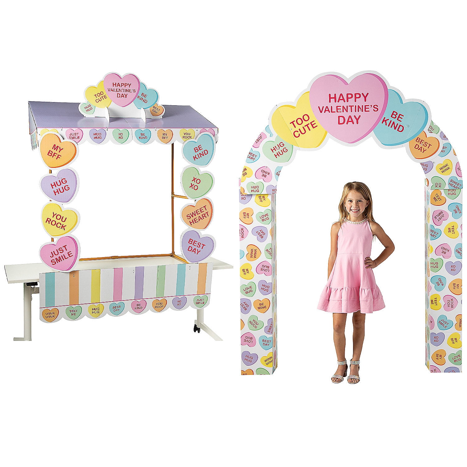 Fun Express Conversation Heart Arch & Tabletop Tent Kit