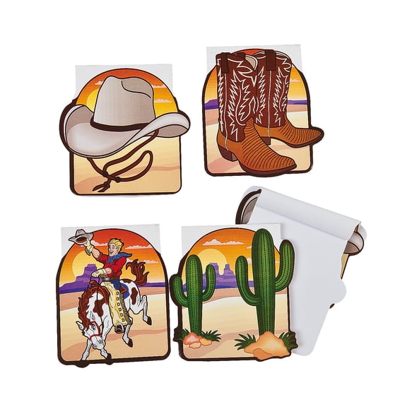 Fun Express - Cowboy Notepads - Stationery - Notepads - Notepads - 24 Pieces