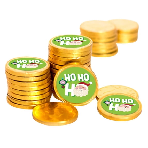 Fun Express Cozy, Merry & Bright Ho Ho Ho Chocolate Coins – 70 Pc.
