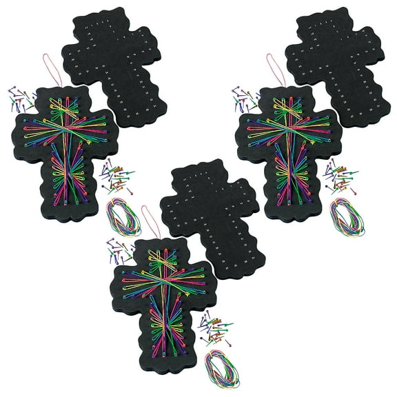 Fun Express Cross String Art Craft Kit - Makes 48