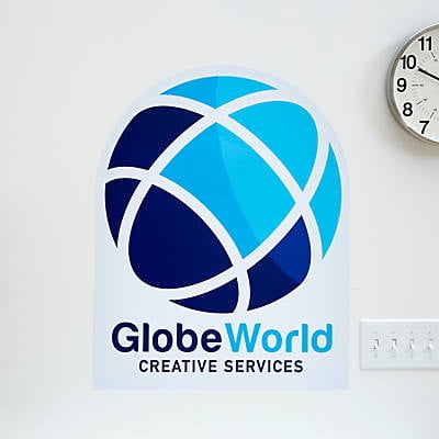 Fun Express Custom Full-Color Logo Wall Clings, Bulk 4 Pieces