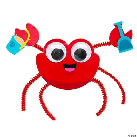 Fun Express Cute Crab Magnet Craft Kit - Makes 12, Vacation Bible School 2024