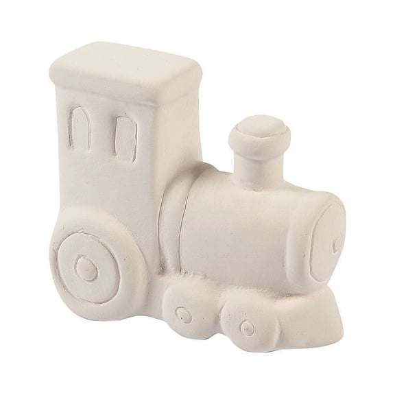 Fun Express DIY Ceramic Train Craft Kits - Creative Craft Activity Kids' Birthday Party Favors & Special Events - Includes Paints & Brushes Fun & Easy Decorating - Perfect Crafts Parties - 12 Pieces