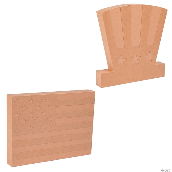Fun Express DIY Papier-Mch Patriotic Craft Kit Assortment - 2 Pieces