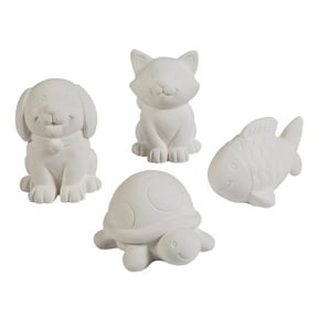 Fun Express DIY Plaster Pet Figurines - 12 Pieces