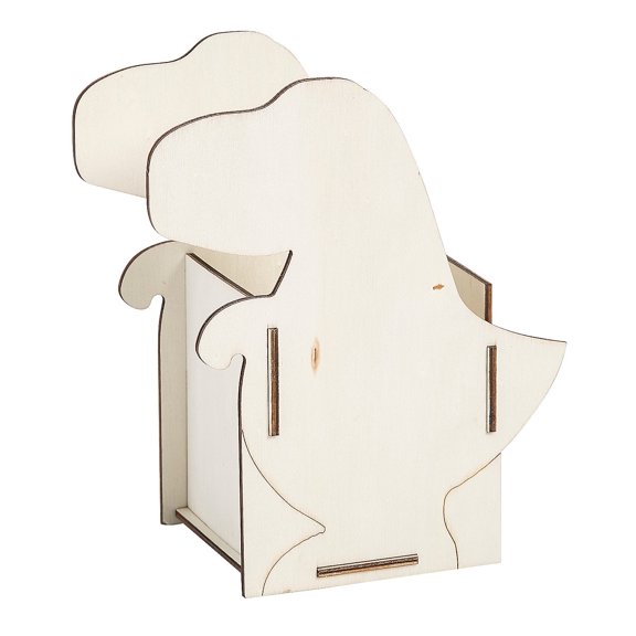 Fun Express DIY Unfinished Wood Dinosaur Containers - 6 Pieces