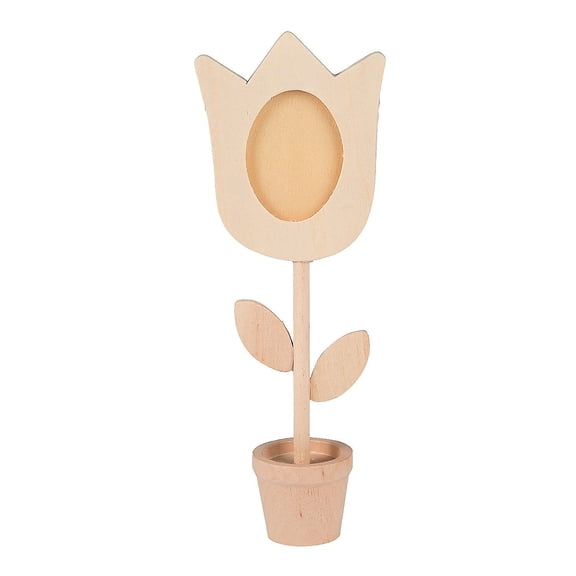 Fun Express DIY Wood Flower Photo Holders Craft Kit - Ideal for Customization Creative Crafting and Personalized Home Decor - Perfect for Kids & Adults Gifts and Special Occasions - 12 Pieces