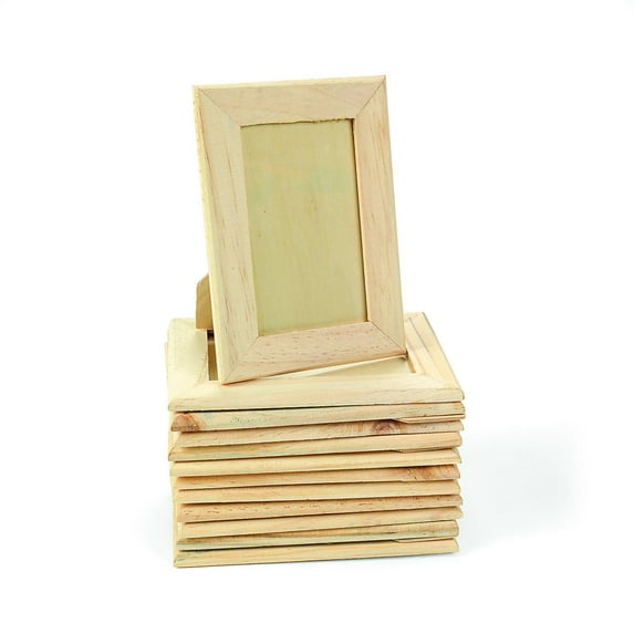 Fun Express DIY Wooden Picture Frame Craft Kit, 12 Pieces