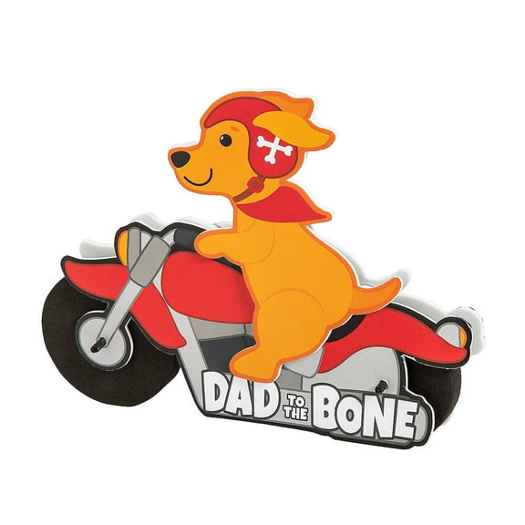 Fun Express Dad to the Bone Fathers Day Motorcycle Foam Craft Kit - Makes 12