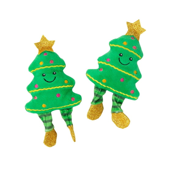 Fun Express Dangle-Leg Stuffed Christmas Trees - 12 Pieces