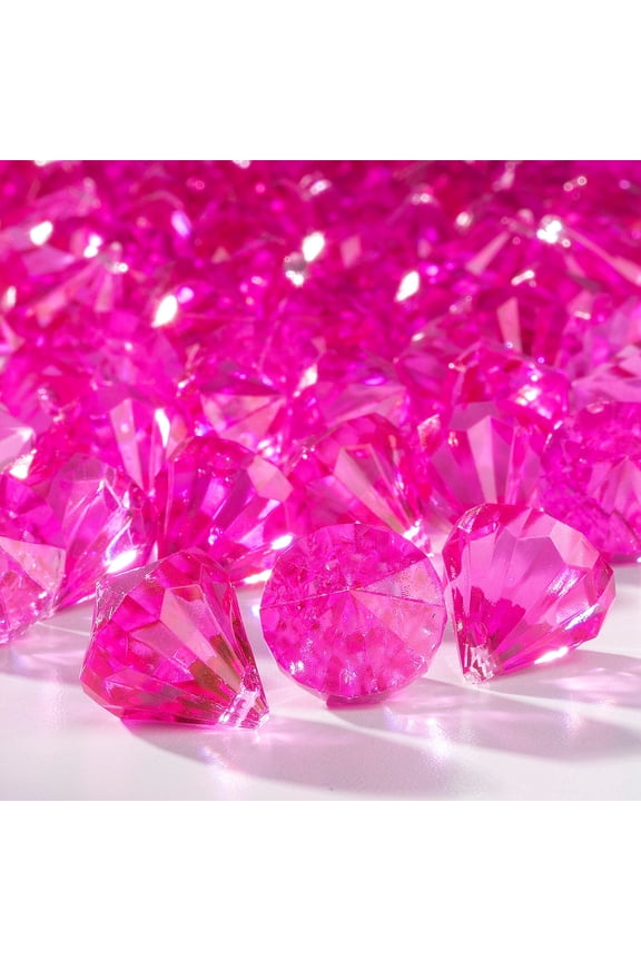Diamond-Shaped Pink Gems Bulk 100 Pc