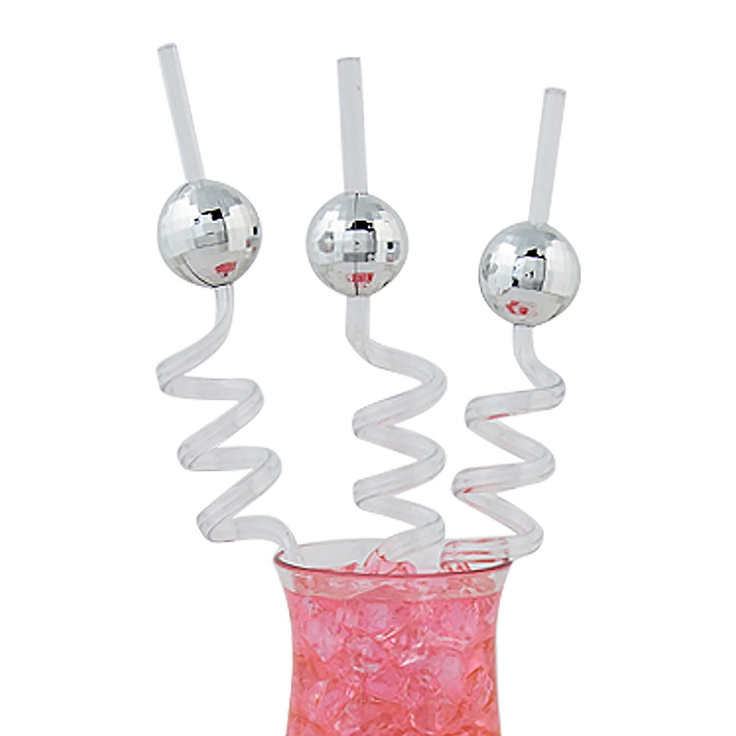 Fun Express Disco Ball Silly Straws - 12 Pieces