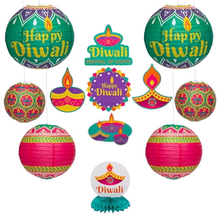 Fun Express Diwali Festival of Lights Party Decorating Kit - 13 Pieces - 8" - 16"