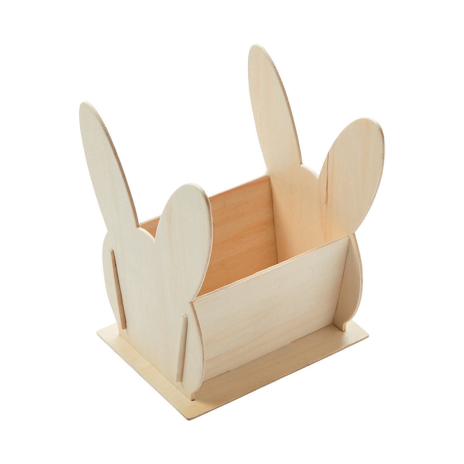 Fun Express Do It Yourself Wood Bunny Shaped Basket, Craft Kits, 12 ...