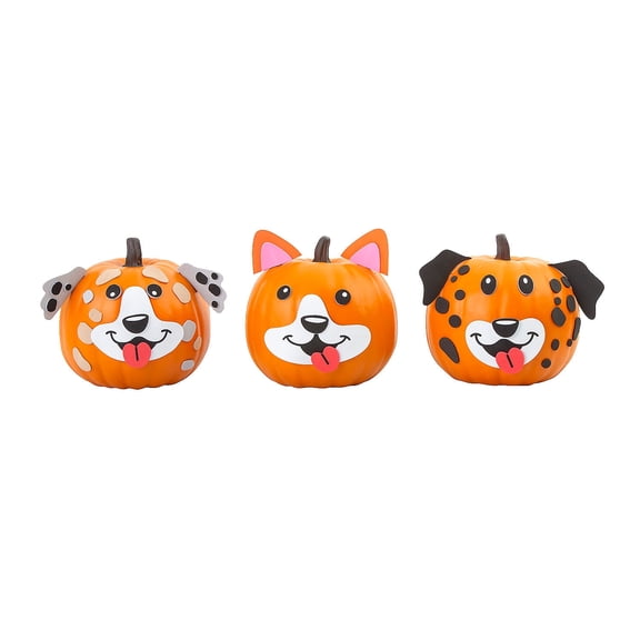 Fun Express Dog Pumpkin Decorating Craft Kit - Makes 12
