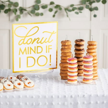 Fun Express Donut Stands & Donut Mind If I Do Sign Kit 6 Pieces