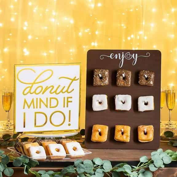 Fun Express Donut Wall & Donut Mind If I Do Sign with Easel Kit 2 Pieces