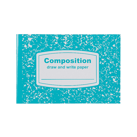 Fun Express Draw and Write Paper Composition Notebooks, 5 1/2 in x 8 1/2 in, 76 Pages, 12 Pieces