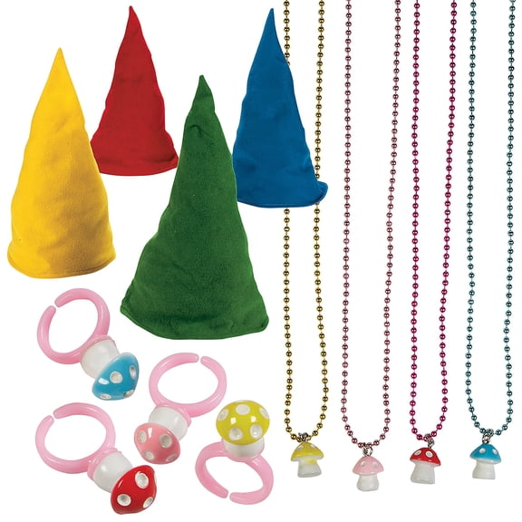 Fun Express Dress Like a Gnome Costume Accessory Kit for 12  48 Pieces