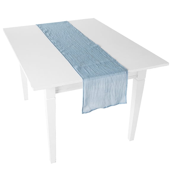 Fun Express Dusty Blue Gauze Table Runners 13" x 6 Ft - Bulk 24 Pc