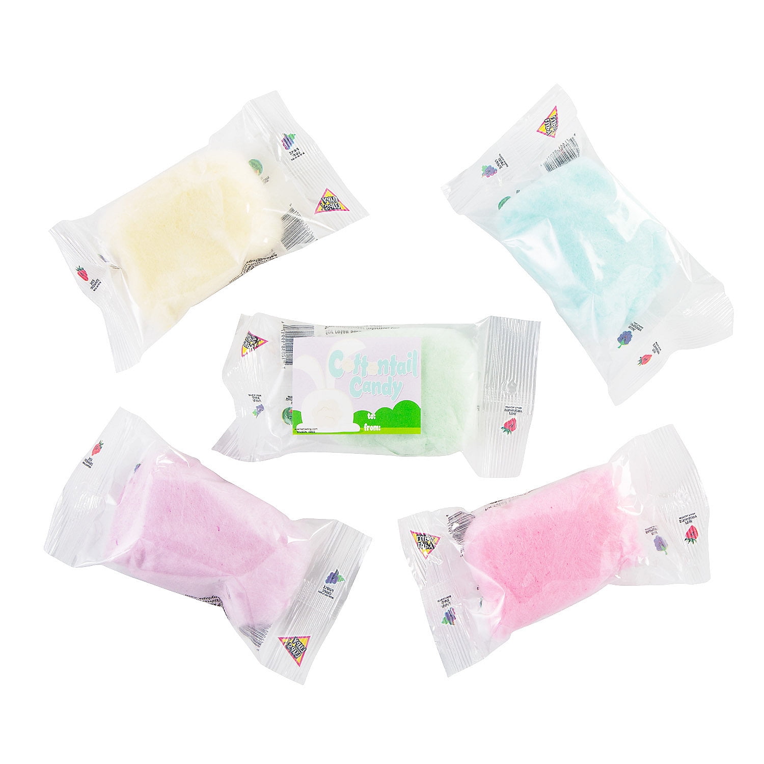 Fun Express Easter Bunny Cottontail Cotton Candy Handouts 24 Pieces