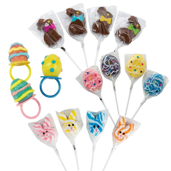 Fun Express Easter Lollipop Assortment - 48 Pieces