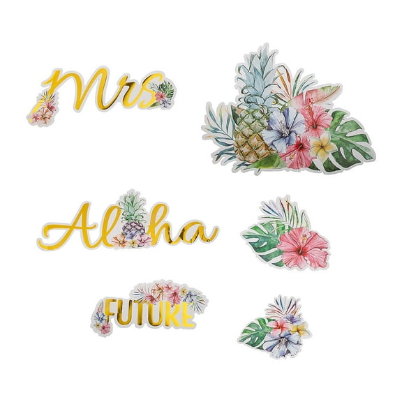 Fun Express Elevated Luau Bridal Shower Wall Cutouts - 6 Pieces
