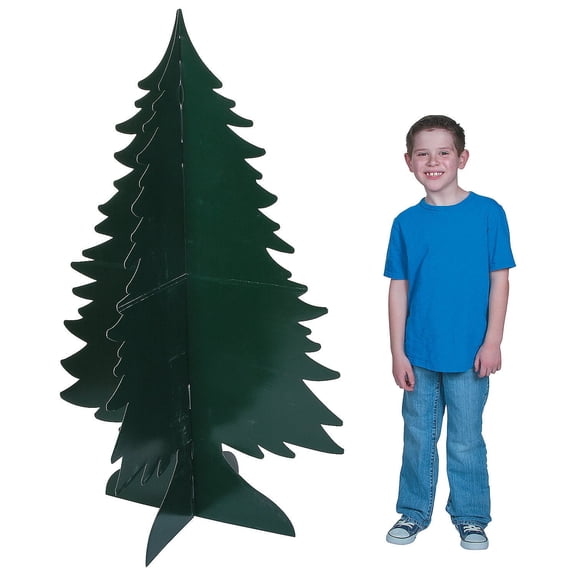 Fun Express Evergreen Tree Stand-Ups Vibrant Holiday Party Decor for Seasonal Celebrations Perfect for Home Office or Event Decoration Festive and Durable Design for Christmas New Year 2 Pieces