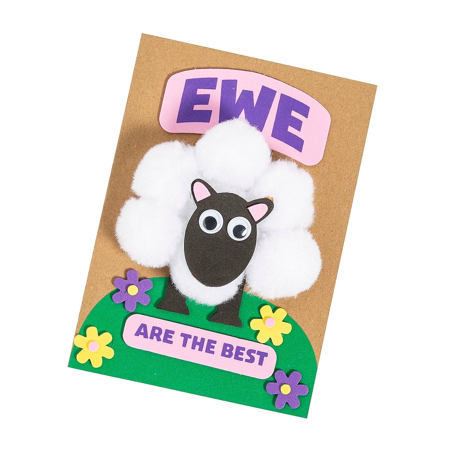 Fun Express Ewe Are the Best Card Craft Kit - Makes 12