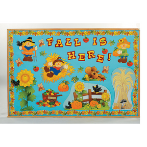 Fun Express Fall Harvest Bulletin Board, 150 Count