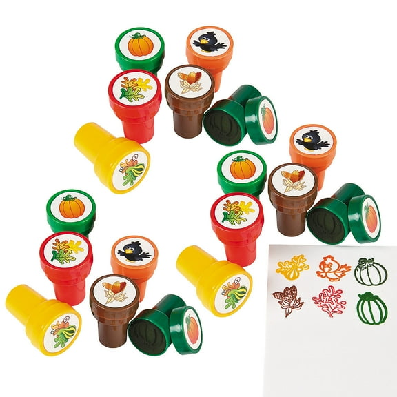 Fun Express Fall Pumpkin Stampers, Bulk 72 Pc