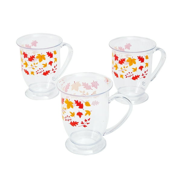 Fun Express Fall Retreat Print Plastic Mugs - 6 Pc