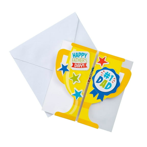Fun Express Fathers Day Trophy Card Craft Kit - Makes 12