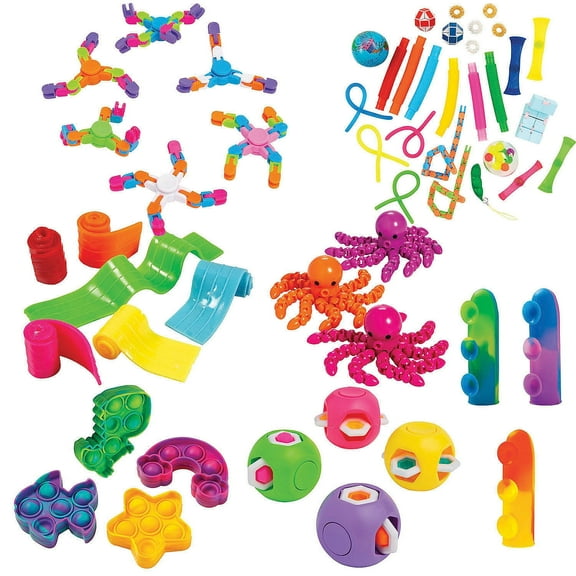 Fun Express Fidget Toy Assortment - Mega Deluxe Bulk 300 Pc