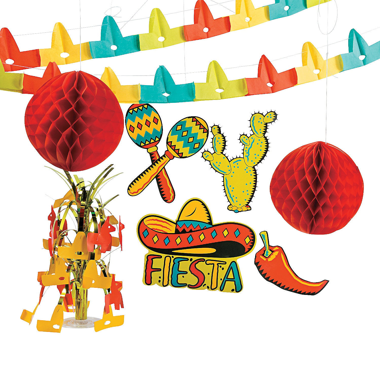 9 pack Mexican Banner - 198FT(22FTx9) Papel Picado Banners - 12