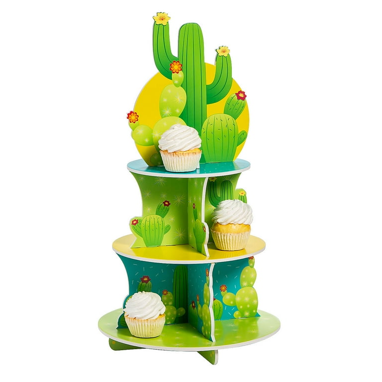 Fun Express Fiesta Party Cactus Cupcake Stand