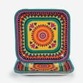thumbnail image 1 of Fun Express - Fiesta Square Dinner Plate for Cinco de Mayo - Party Supplies - Print Tableware - Print Plates & Bowls - Cinco de Mayo - 8 Pieces, 1 of 1