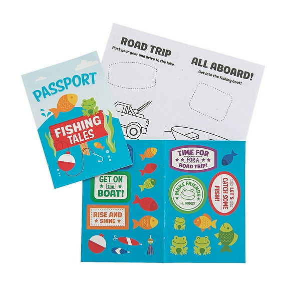 Fishing Tales Sticker Books - 12 Pieces