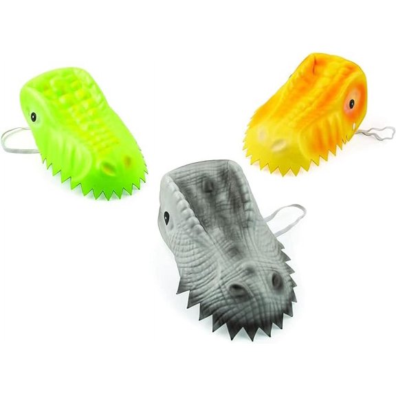 Fun Express Foam Dinosaur Hats for Kids, Set of 12, Birthday Party Hats, Halloween Costume and Play