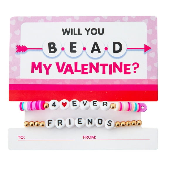 Friendship Bracelets Valentine Exchanges with Card for 12