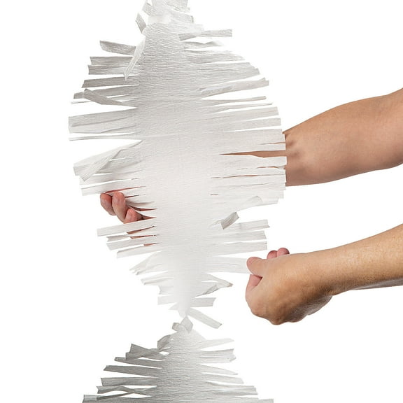 White XL Fringe Streamer