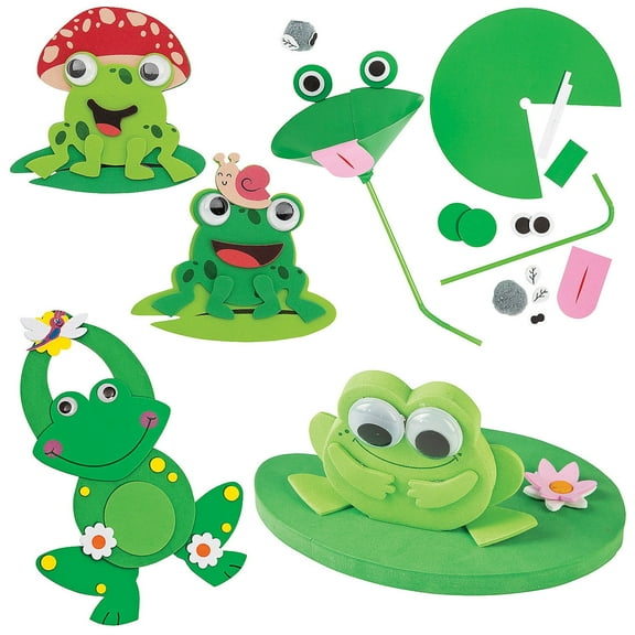 Fun Express Funny Frog Craft Kit Assortment - Makes 48