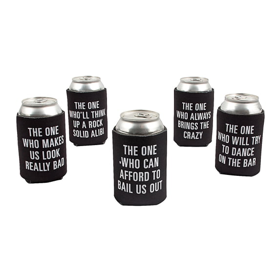 Fun Express Funny Personality Trait Can Coolers - 6 Pieces
