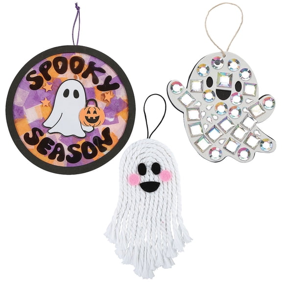 Fun Express Glam Ghost Bright & Shiny Halloween Craft Assortment Kit - 36 Piece