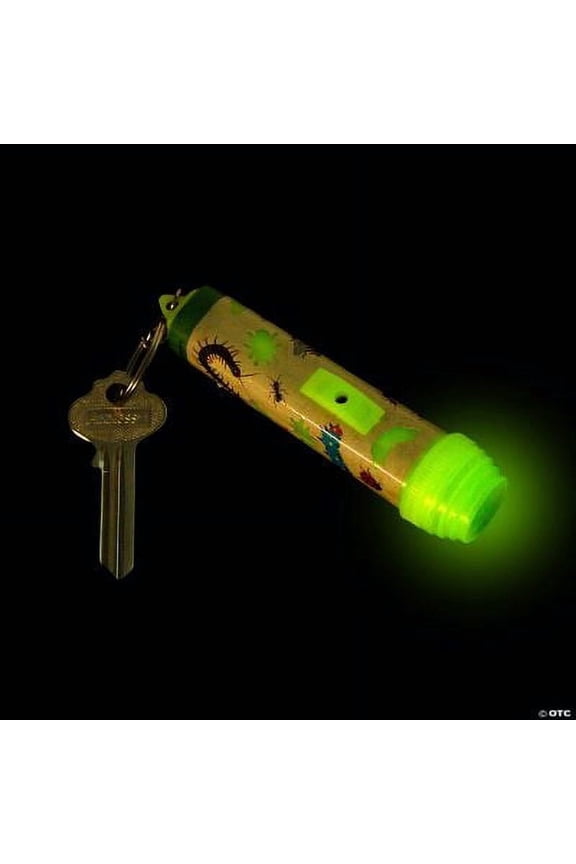 Glow-in-the-Dark Bug Flashlight Keychains - Colorful & Fun Party Favors for Kids - Ideal for Birthday Parties Outdoor Adventures Receptions Showers & Special Occasions - 12 Pieces