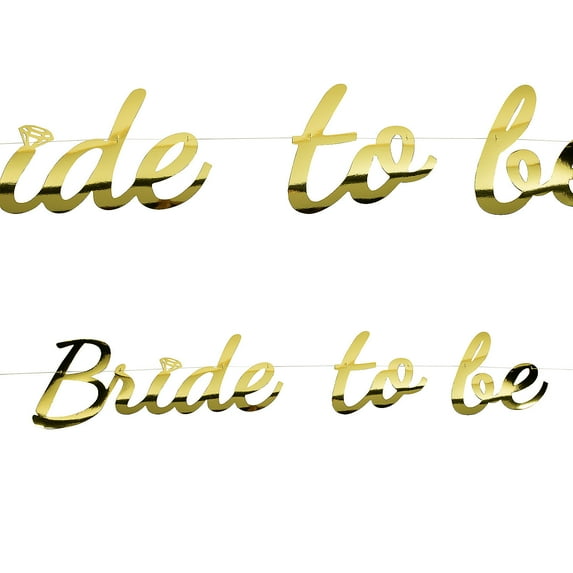 Fun Express Gold Foil Bride-to-Be Garland