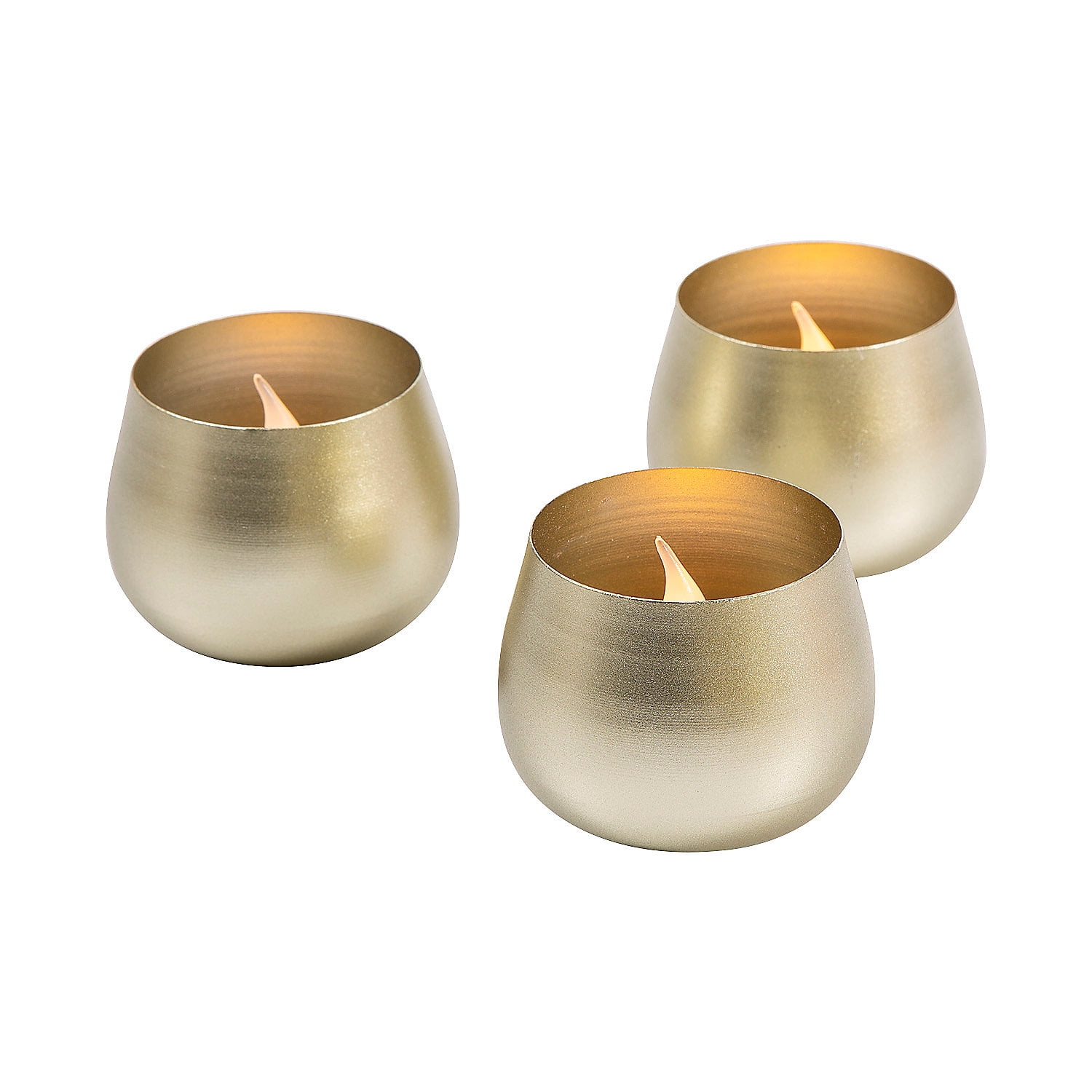 Elegant Gold Metal Votive Candle Holders Set of 12