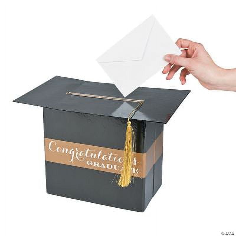 Fun Express Grad Shaped Card Box Multi-color Honeycomb Cinco de Mayo Party  Supply Set