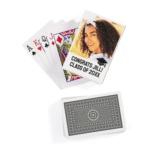 Fun Express Graduation Playing Cards with Custom Photo Box - 12 Pieces