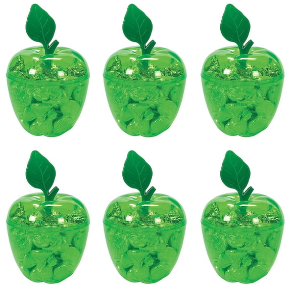 Fun Express Green Apple BPA-Free Plastic Favor Containers Bulk 48 Pc